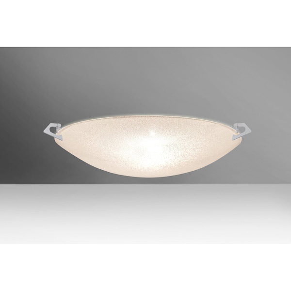 Besa Lighting Sonya 17 Ceiling, Glitter, Satin Nickel Clips, 2x11W LED 8418GL-LED-SN - main
